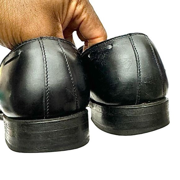 Hanover 3596 Master-Flex Black Men’s Calf Tassel Loafers Size 7.5 EEE Vintage - Picture 7 of 12